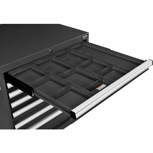 Hot Sale π Global Industrial™ Divider Kit for 3"H Drawer of Modular Drawer Cabinet 30"Wx27"D, Black 𧨠- Image 3