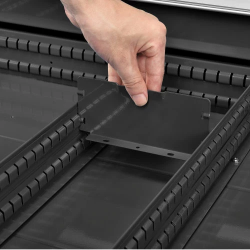 New π Global Industrial™ Divider Kit for 4"H Drawer of Modular Drawer Cabinet 30"Wx27"D, Black β - Image 4