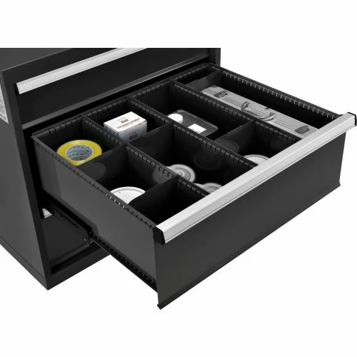 Flash Sale π Global Industrial™ Divider Kit for 10"H Drawer of Modular Drawer Cabinet 30"Wx27"D, Black π₯° - Image 3