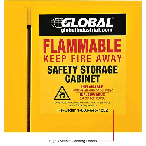 Buy 👏 Global Industrial Flammable Cabinet, Self Close Single Door, 12 Gallon, 23"Wx19"Dx35"H ✔️ - Image 25