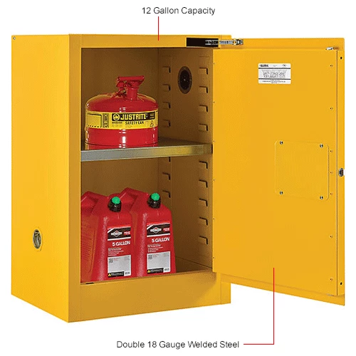 Buy 👏 Global Industrial Flammable Cabinet, Self Close Single Door, 12 Gallon, 23"Wx19"Dx35"H ✔️ - Image 27