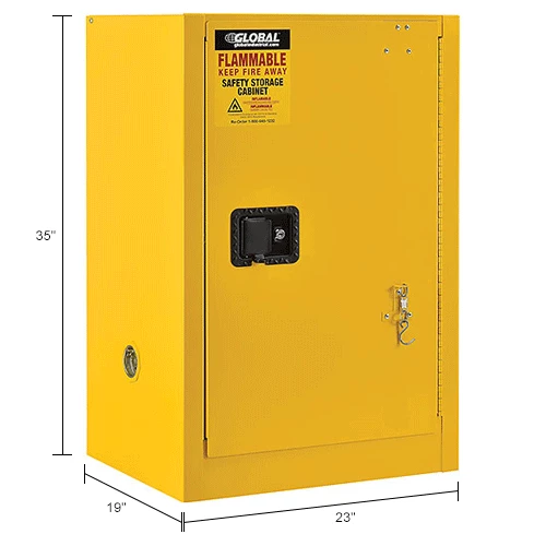 Buy 👏 Global Industrial Flammable Cabinet, Self Close Single Door, 12 Gallon, 23"Wx19"Dx35"H ✔️ - Image 30