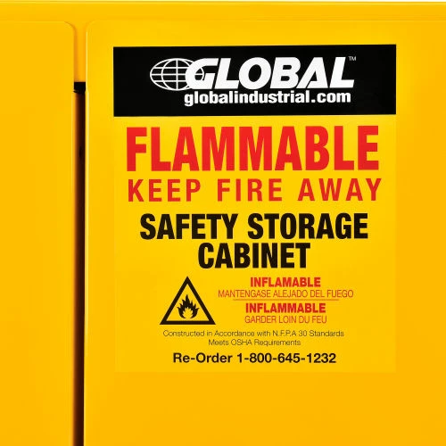 Buy 👏 Global Industrial Flammable Cabinet, Self Close Single Door, 12 Gallon, 23"Wx19"Dx35"H ✔️ - Image 16