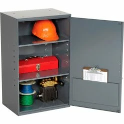 Coupon 🔔 Durham Mfg. Durham Utility Wall Mount Cabinet 056-95 Dark Gray - 19-7/8"W x 14-1/4"D x 32-3/4"H ❤️