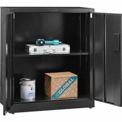 Discount ๐ Global Industrial™ EZ Assemble Steel Storage Cabinet 36"W x 18"D x 42"H Black ๐
