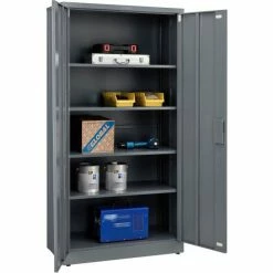 Best reviews of 🌟 Global Industrial™ EZ Assemble Storage Cabinet, 36"Wx18"Dx72"H, Gray, Unassembled 🔥
