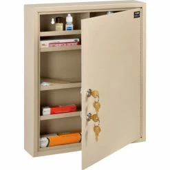 Flash Sale ๐ Global Industrial Medical Security Cabinet w/Double Key Locks, 14"Wx3-1/8"Dx17-1/8"H, Beige ๐