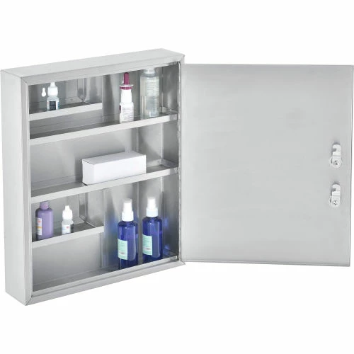 Buy ๐ Global Industrial™ Stainless Steel Medical Cabinet W/Double Key Locks, 14"Wx3-18"Dx17-18"H โ