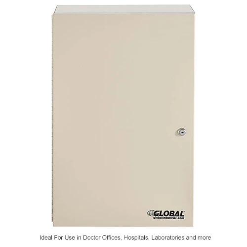 Flash Sale โค๏ธ Global Industrial Medium Narcotics Cabinet, Double Door/Double Lock, 16"W x 8"D x 24"H, Beige ๐ฏ - Image 17