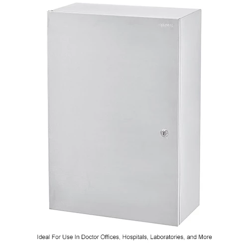 Best Pirce ๐ Global Industrial™ Stainless Steel Narcotics Cabinet W/Double Door/Double Lock, 16"Wx8"Dx24"H โจ - Image 17