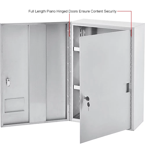 Best Pirce ๐ Global Industrial™ Stainless Steel Narcotics Cabinet W/Double Door/Double Lock, 16"Wx8"Dx24"H โจ - Image 19