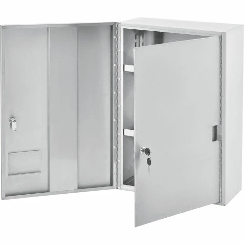 Best Pirce ๐ Global Industrial™ Stainless Steel Narcotics Cabinet W/Double Door/Double Lock, 16"Wx8"Dx24"H โจ - Image 2