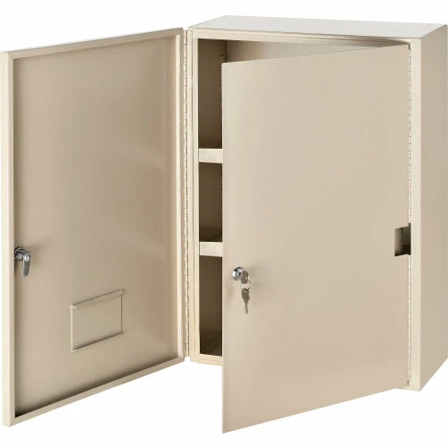 Flash Sale โค๏ธ Global Industrial Medium Narcotics Cabinet, Double Door/Double Lock, 16"W x 8"D x 24"H, Beige ๐ฏ - Image 2