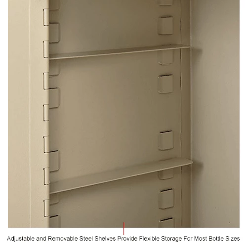 New ๐ Global Industrial Small Narcotics Cabinet, Double Door/Double Lock, 12"W x 8"D x 15"H, Beige ๐ - Image 17