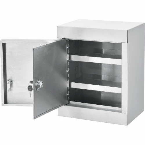 Flash Sale ๐ Global Industrial™ Stainless Steel Narcotics Cabinet W/Double Door/Double Lock, 12"Wx8"Dx15"H ๐ - Image 4