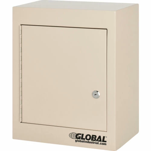 New ๐ Global Industrial Small Narcotics Cabinet, Double Door/Double Lock, 12"W x 8"D x 15"H, Beige ๐ - Image 5