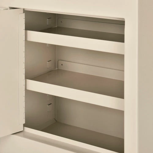 New ๐ Global Industrial Small Narcotics Cabinet, Double Door/Double Lock, 12"W x 8"D x 15"H, Beige ๐ - Image 6