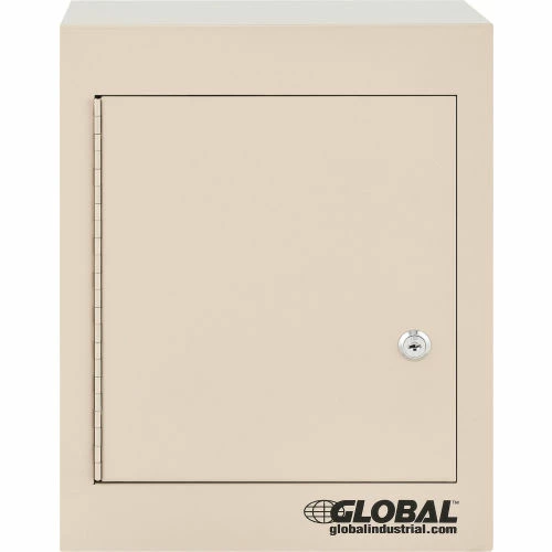 New ๐ Global Industrial Small Narcotics Cabinet, Double Door/Double Lock, 12"W x 8"D x 15"H, Beige ๐ - Image 11