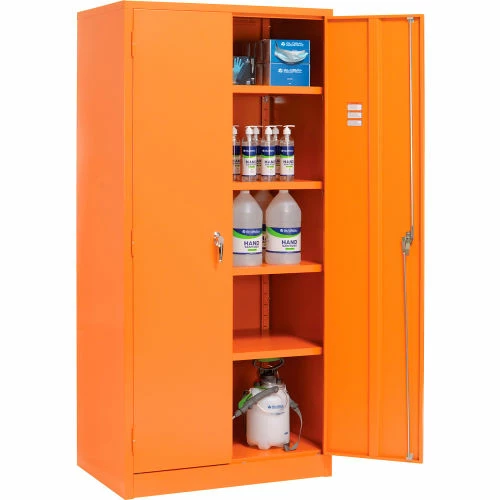 Coupon π Global Industrial Emergency Preparedness Cabinet, 36"Wx24"Dx78"H, Orange, Unassembled π