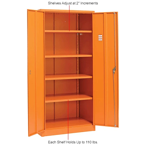 Coupon π Global Industrial Emergency Preparedness Cabinet, 36"Wx24"Dx78"H, Orange, Unassembled π - Image 7