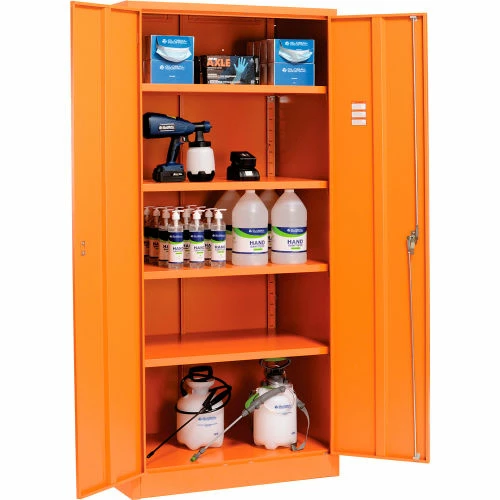 Coupon π Global Industrial Emergency Preparedness Cabinet, 36"Wx24"Dx78"H, Orange, Unassembled π - Image 3