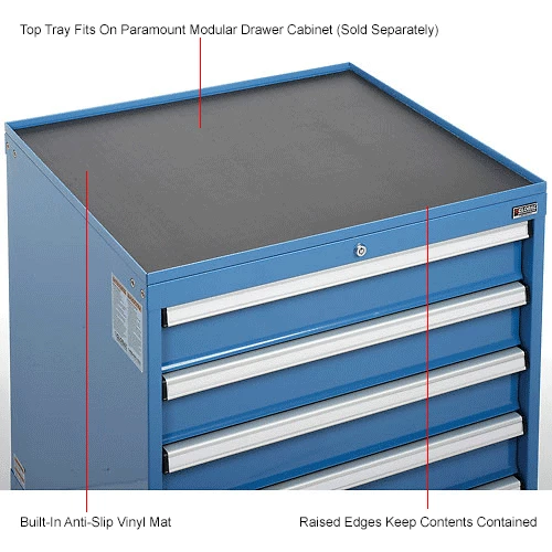 Coupon ❤️ Global Industrial™ Top Tray w/Vinyl Mat for 30"Wx27"D Modular Drawer Cabinet ❤️ - Image 9
