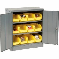 Coupon ๐ Global Industrial Locking Storage Cabinet 36"W X 18"D X 42"H With 12 Yellow Stacking Bins and 2 Shelves Assembled ๐ฏ