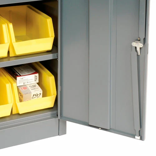 Coupon ๐ Global Industrial Locking Storage Cabinet 36"W X 18"D X 42"H With 12 Yellow Stacking Bins and 2 Shelves Assembled ๐ฏ - Image 4