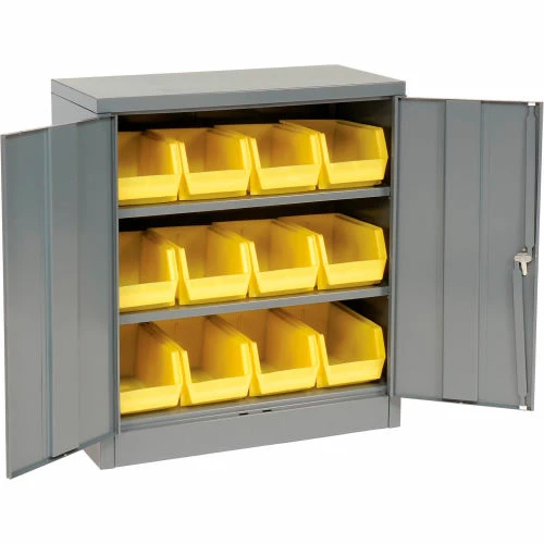 Coupon ๐ Global Industrial Locking Storage Cabinet 36"W X 18"D X 42"H With 12 Yellow Stacking Bins and 2 Shelves Assembled ๐ฏ - Image 7