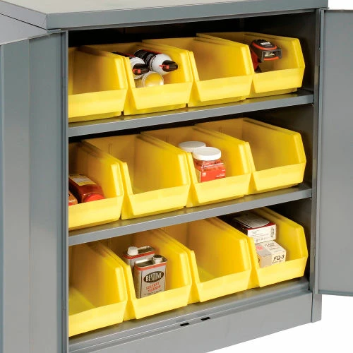 Coupon ๐ Global Industrial Locking Storage Cabinet 36"W X 18"D X 42"H With 12 Yellow Stacking Bins and 2 Shelves Assembled ๐ฏ - Image 8