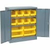 Coupon ✔️ Global Industrial™ Locking Storage Cabinet 36x18x42, 12 YL Stacking Bins, 2 Shelves Unassembled 😉