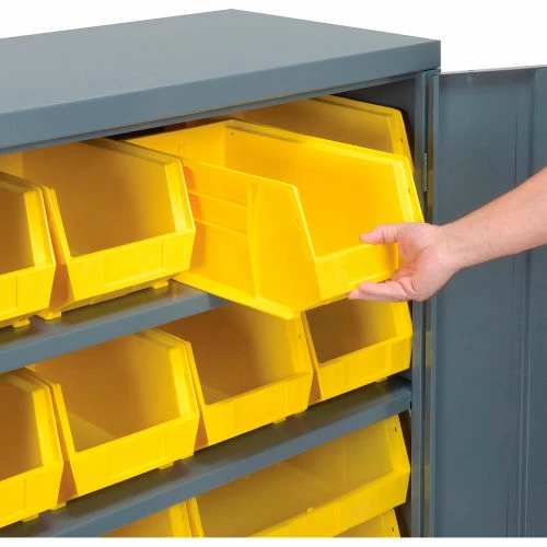 Coupon โ๏ธ Global Industrial Locking Storage Cabinet 36x18x42, 12 YL Stacking Bins, 2 Shelves Unassembled ๐ - Image 3