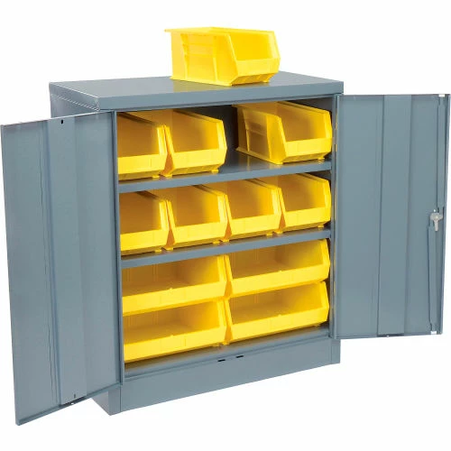 Coupon โ๏ธ Global Industrial Locking Storage Cabinet 36x18x42, 12 YL Stacking Bins, 2 Shelves Unassembled ๐ - Image 7