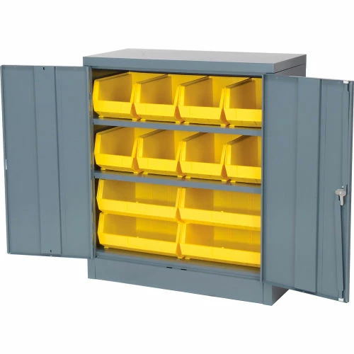 Coupon โ๏ธ Global Industrial Locking Storage Cabinet 36x18x42, 12 YL Stacking Bins, 2 Shelves Unassembled ๐ - Image 10