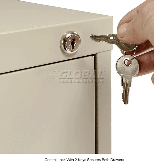 New ✨ Interion By Global Industrial Interion® 30" Lateral File Cabinet 2 Drawer Putty 🛒 - Image 18