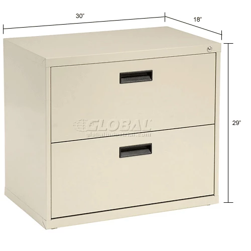 New ✨ Interion By Global Industrial Interion® 30" Lateral File Cabinet 2 Drawer Putty 🛒 - Image 20