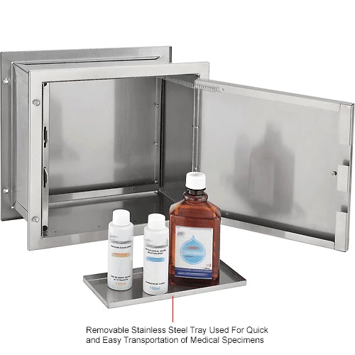 Brand new ⌛ Global Industrial Stainless Steel Specimen Pass-Thru Cabinet, Recessed, 13-1/4" x 6" x 12-3/4" 👍 - Image 14