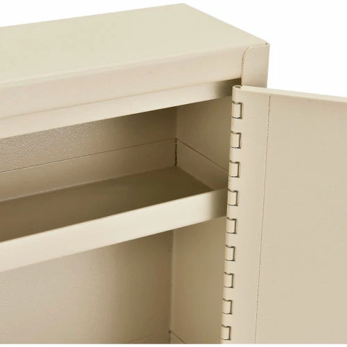 Brand new โ Global Industrial Medical Security Cabinet w/Double Key Locks, 8"W x 2-5/8"D x 12-1/8"H, Beige ๐ฅ - Image 7