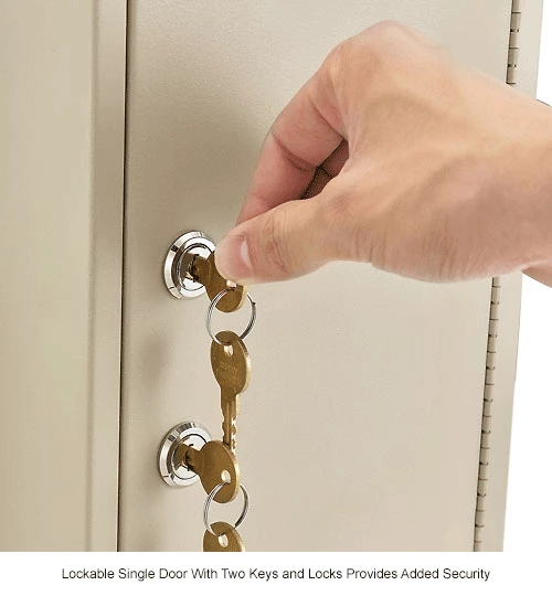 Brand new โ Global Industrial Medical Security Cabinet w/Double Key Locks, 8"W x 2-5/8"D x 12-1/8"H, Beige ๐ฅ - Image 16