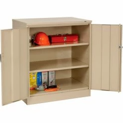 Hot Sale ๐ Tennsco Counter Height Industrial Storage Cabinet 1842-SND - 36x18x42 Sand ๐
