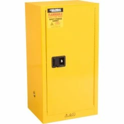 Promo ๐ฅฐ Global Industrial Flammable Cabinet, Manual Close Single Door, 16 Gallon, 23"Wx18"Dx44"H ๐งจ