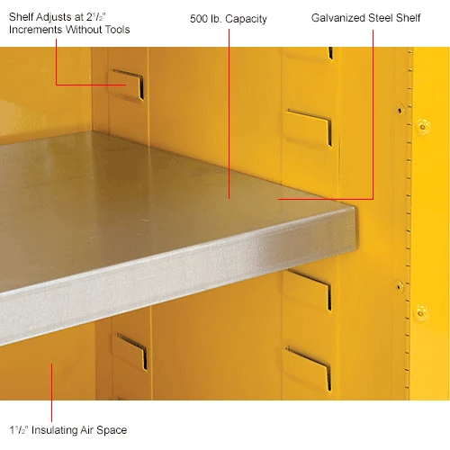 Promo 🥰 Global Industrial Flammable Cabinet, Manual Close Single Door, 16 Gallon, 23"Wx18"Dx44"H 🧨 - Image 22