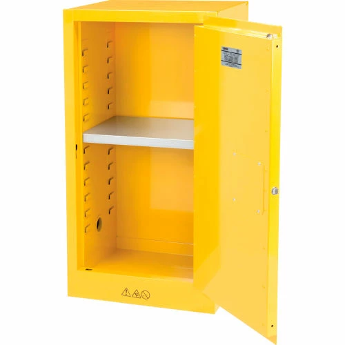 Promo 🥰 Global Industrial Flammable Cabinet, Manual Close Single Door, 16 Gallon, 23"Wx18"Dx44"H 🧨 - Image 8