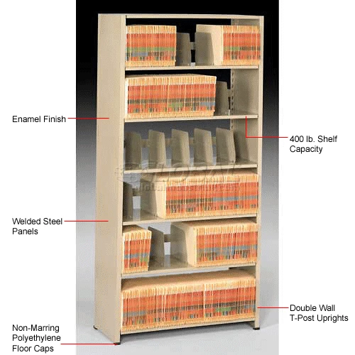 Cheapest 🥰 Tennsco Imperial Shelving Starter 36x12x76 - 6 Openings Sand 🥰 - Image 10