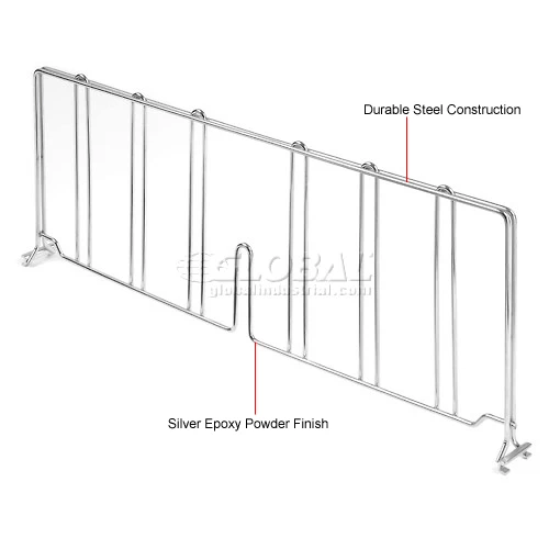 Coupon ๐ Nexel®, Nexelate® Silver Epoxy Wire Divider, 18"D x 8"H ๐ฅฐ - Image 3