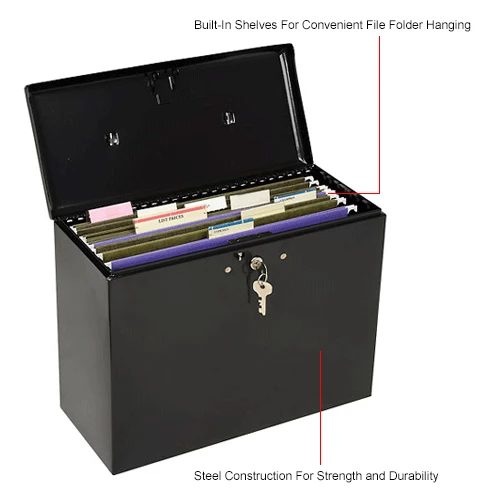 Hot Sale ๐ฅฐ Master Lock® No. 7148D Steel Security File Box 13-1/2"L x 6"W x 10-1/2"H, Black โญ - Image 6