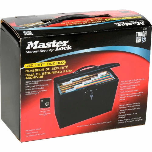 Hot Sale ๐ฅฐ Master Lock® No. 7148D Steel Security File Box 13-1/2"L x 6"W x 10-1/2"H, Black โญ - Image 5