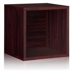 Deals ✨ Way Basics Stackable Large Storage Cube, Espresso ✔️
