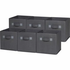 Buy 🎁 Comfort Products OneSpace Foldable Cloth Storage Cube Set - 6 Pack - Gray 🎉