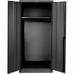 Best Pirce ⌛ Hallowell 435W18ME 400 Series Solid Door Wardrobe Cabinet, 36x18x72, Ebony, Unassembled 😀